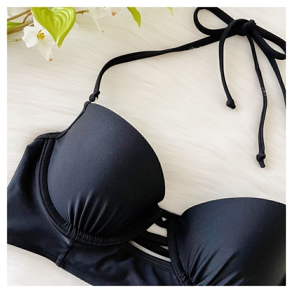 NWT A&F Push Up Plunge Bikini Bra Top 34B - Picture 2 of 13